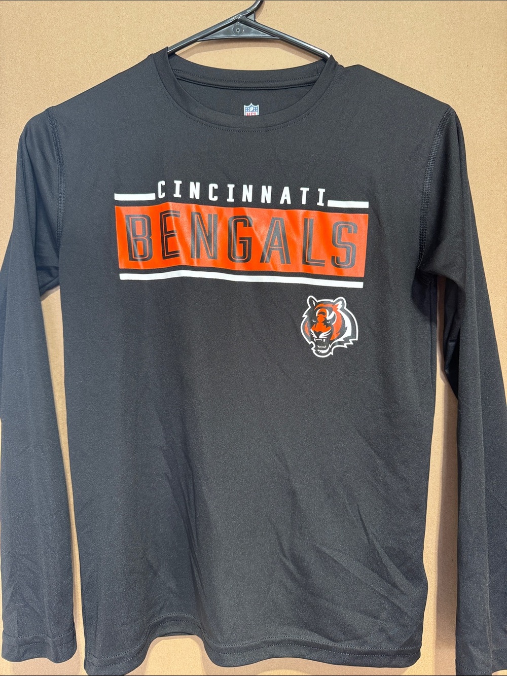 YOUTH NFL Cincinnati Bengals Black and Orange Long Sleeve Tee
